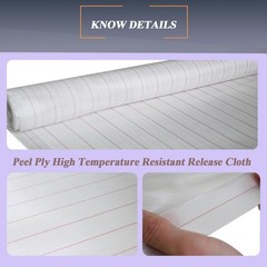Peel Ply High Temperature Resistant Release 40 inch x 4.38 yards, White