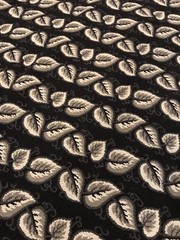 Tapestry Style Upholstery Material 1yd15inches /52” Wide Grey/Black Leaves New