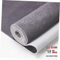 Suede Auto Headliner Fabric 120″ L × 60″ W with Foam 120″L×60″W Dark Gray