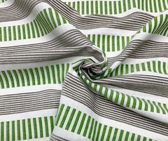 BALLARD DESIGNS HENLEY LEAF SUNBRELLA PERFORMANCE STRIPED FABRIC 2.75 YARD 54″W