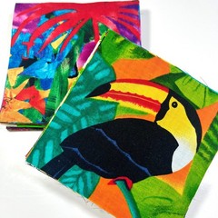 Hawaiian Fabric Charm Pack 5″ Squares, Qty. 42, 100% Cotton, Tropical Vacation