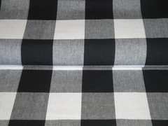 Dunroven House 3 Inch Farmhouse Check Black White Woven Cotton Homespun Fabric
