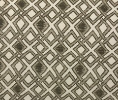 GEOMETRIC GATE CHARCOAL GRAY TAUPE BEIGE D3060 MULTIPURPOSE FABRIC BY YARD 54″W