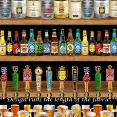 Ale House by Benartex-By The Yard-Kegs, Bottles, Draft, Glasses