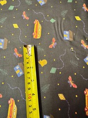 After School Adventures Bus Kite Cat 1 yard 100% Cotton Fabric Free Ship SBB3