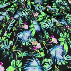 Spandex Fabric Tropical Neon Print 4-Way Stretch 60″ wide Swimsuit By the Yard