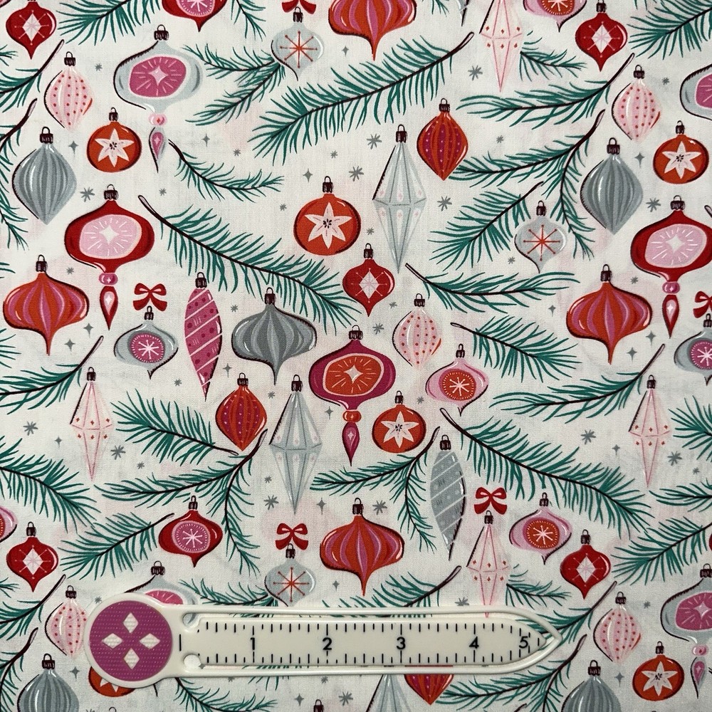 FERN FAT 8 SCRAP 9×21″ Jingle all the Way Christmas Holiday ornaments AGF FABRIC