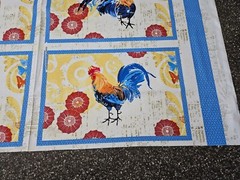 Bright & Early 4 Placemat Panel 23×44 Evelia for Wilmington Floral Rooster
