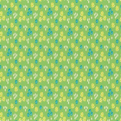 Dinosaur Stories – Dino Eggs Green – Paintbrush Studio Cotton Fabrics