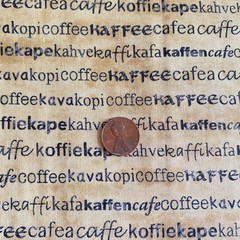 1.3 YD Brew Moda Coffee Fabric Brown Cotton Prints
