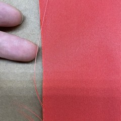 100% SILK FAILLE FABRIC , orange /azalea color, 54.5” W, sold by yard