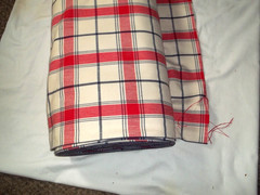 New old stock Vintage Fabric Bolt Tartan Plaid Seek sucker 60″ x 20 yards+