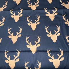 1-1/2 Yds Buck Forest Woodlands FUS-W-602 Fabric by Woodlands Fusion Deer, Blue