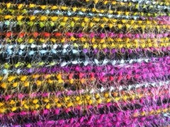 Vintage Multicolor Eyelash Knit Fabric Cosplay Costume 3 1/2 Yard Piece 60-Wide