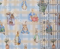 100% Cotton Woven Fabric Novelty Peter Rabbit Kids Books By the 1/4 Yard 9×56