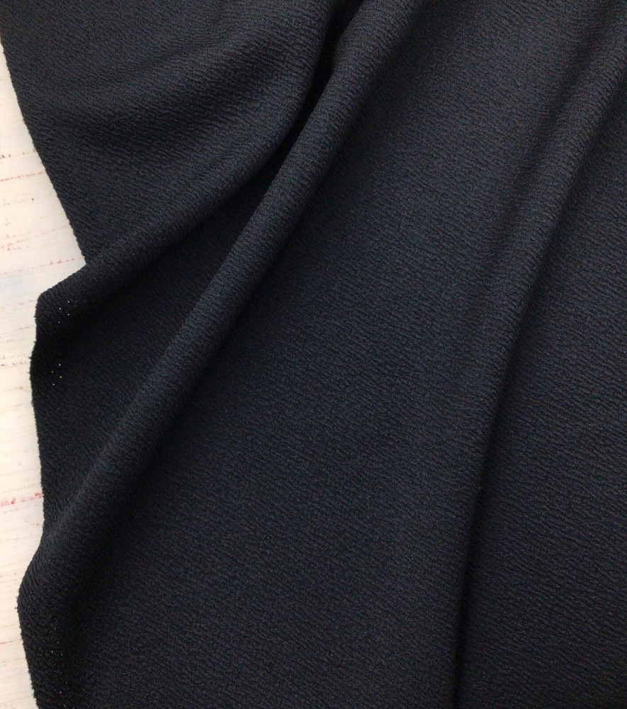 Liverpool Textured Fabric 4 way Stretch Scuba Black 1N35