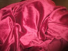 BTY Vintage Rich Burgundy Red Stretch Velvet Fabric