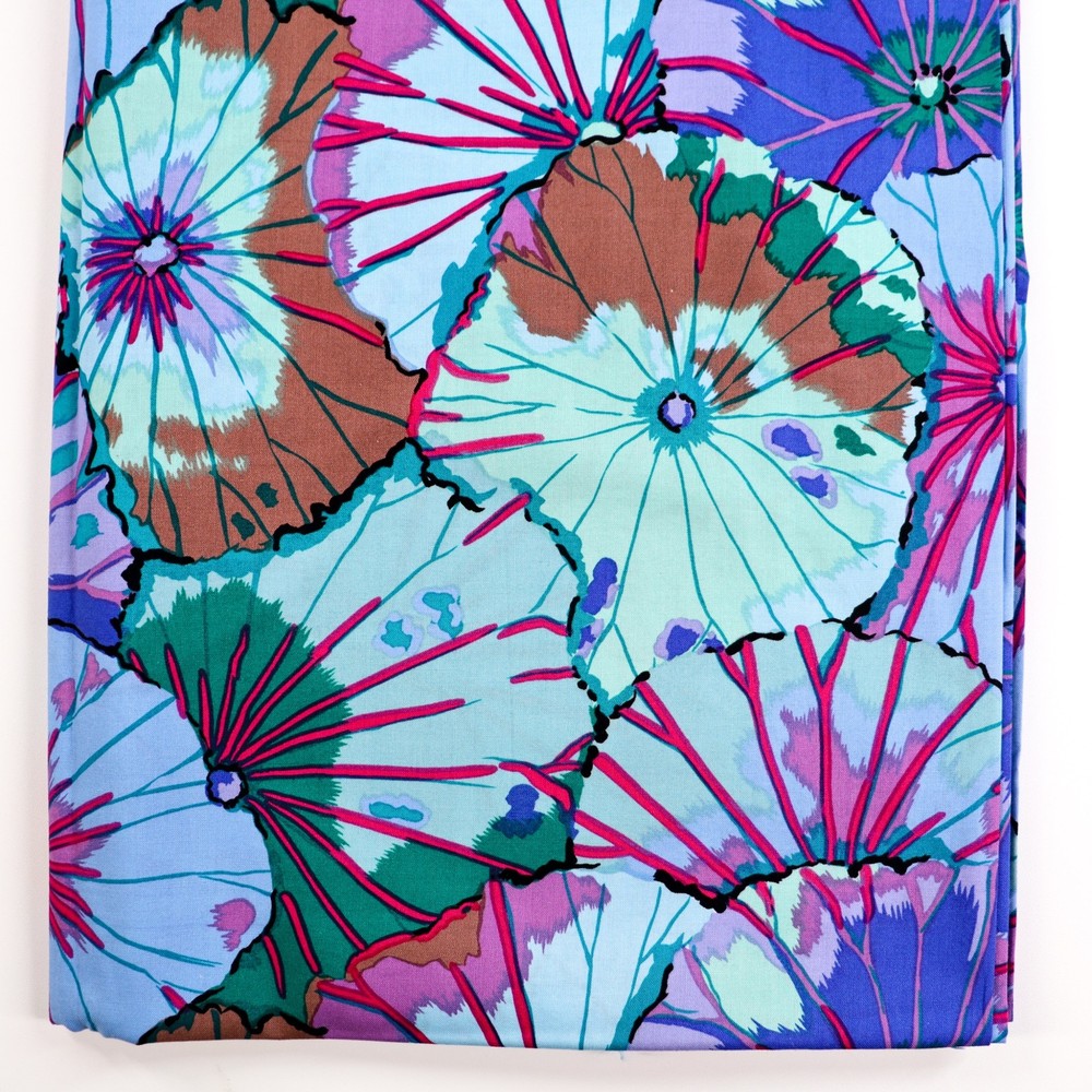 Lotus Leaf G29 Kaffe Fassett Blue Purple Multi BTHY Half Yard Quilting Cotton