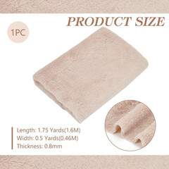 63X20 Inch Short Hair Faux Fur Fabric, Antique White Pre-Cut Craft Fur Fabric Sh