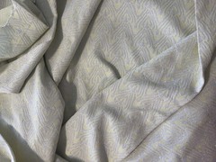 Vintage 70s Metallic/Lurex Yellow White Fabric BTY Slight Discoloration