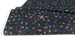 Timeless Treasures quilt-craft fabric PAINTED SPLASH DOTS black 2 yds (cd-3824)