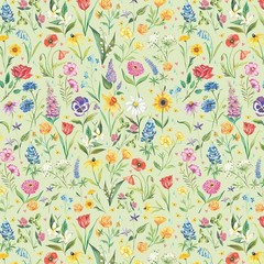 1/2 Yard Fabric – Meadow Flowers Light Fern by Katie Daisy for Benartex