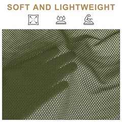 62″ Mesh Fabric Slightly Stretchy for Backpack Pocket, Dark Green 1 Yard