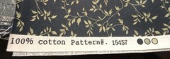 Dominique by Sentimental Studios for Moda Blk/Gold Quilting Fabric 2yds x 44″