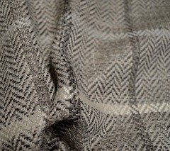 Clemson Smoke Grey Blue Window Pane Plaid Upholstery Swavelle Mill Creek Fabric