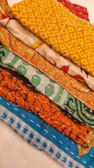 Boho Vintage Charm Pack: 50 pc Kantha Scrap Fat Quarter Bundle – Pre-Cut 6.5×6.5