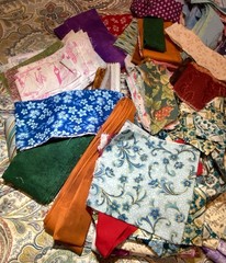 Quilt Scrap Lot 3 lb mixed 2″ + strips cotton calico prints strips floral fun