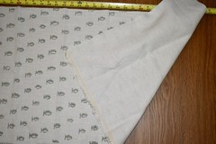 Rogers & Goffigon CHAMPLAIN — PINE Green 100% Linen Print Fabric LARGE REMNANT