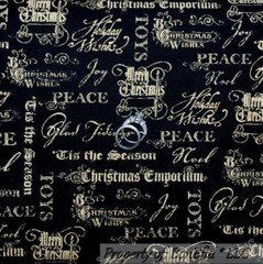 BonEful Fabric FQ Cotton Quilt Black Gold Xmas Word Peace Religious US Face Mask