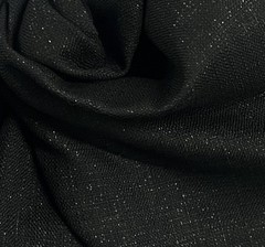 Black linen With Silver Sprinkle fabric 56” Width Sold By The Yard
