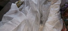 Big Lot of Fabric Quilting Crafts Lace Projects Various