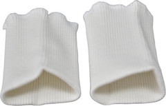1 Pair White Ribbed Knit Cuffs Replacement Jacket Sleeve Trim Sewing DIY