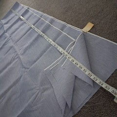 60s G.C. Murphy Co. NOS Fabric Remnant 6Y 45″ x 216″ Blue White Ticking Hickory