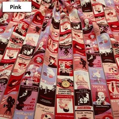 Cinema Film Retro Oxford Cotton Fabric W110cm Made in Japan Sold per 50cm