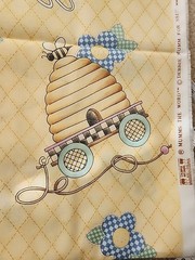 Vintage Debbie MUMM Yellow Baby Themed Mumms The Word Collection Fabric 1 Yard