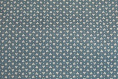Fabric 100% Cotton YARDAGE CREAM HEARTS AND DOTS IN STRIPES ON POWDERED BLUE