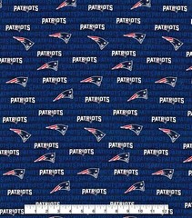 NFL NEW ENGLAND PATRIOTS Mini Football 100% Cotton Fabric 1/4 Yard 9×57