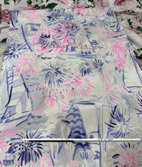 LILLY PULITZER Fabric Lot 2 Sea To Shining Sea 37”L x 19”W Canvas Panels 🩷💙