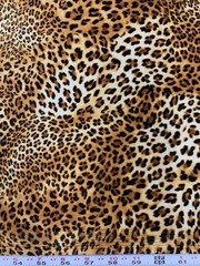 Dana BROWN BLACK Leopard Pattern Polyester Stretch Velvet Fabric by the Yard