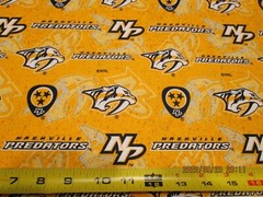 NASHVILLE PREDATORS NHL 100% COTTON 1 YARD PIECE BRAND NEW SPORT DESIGN