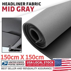 New 3MM 150cm*150cm Gray Flat Knit Headliner Fabric for Car Truck Interior Roof