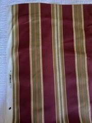 Outdoor Upholstery Fabric Burgundy Tan Olive Stripe 56″ x 135″ 3.75 Yards AMETEX