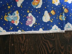 HTF Vintage 2004 Sweet Dreams Care Bears Glow In The Dark Cotton Fabric 44×162″