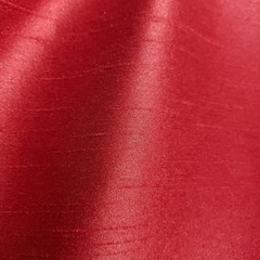 CHRISTMAS RED FAUX SILK DUPIONI FABRIC 58″ BY THE YARD DRESS DRAPERY DECOR