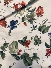 New Waverly Fabric Remnant Orchard Trail 57 X 36 (1.58yard) Grape Berries Vtg 90