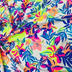 Spandex Fabric 4 way Stretch Multicolor floral Print Nylon by Yard for Swimwear
